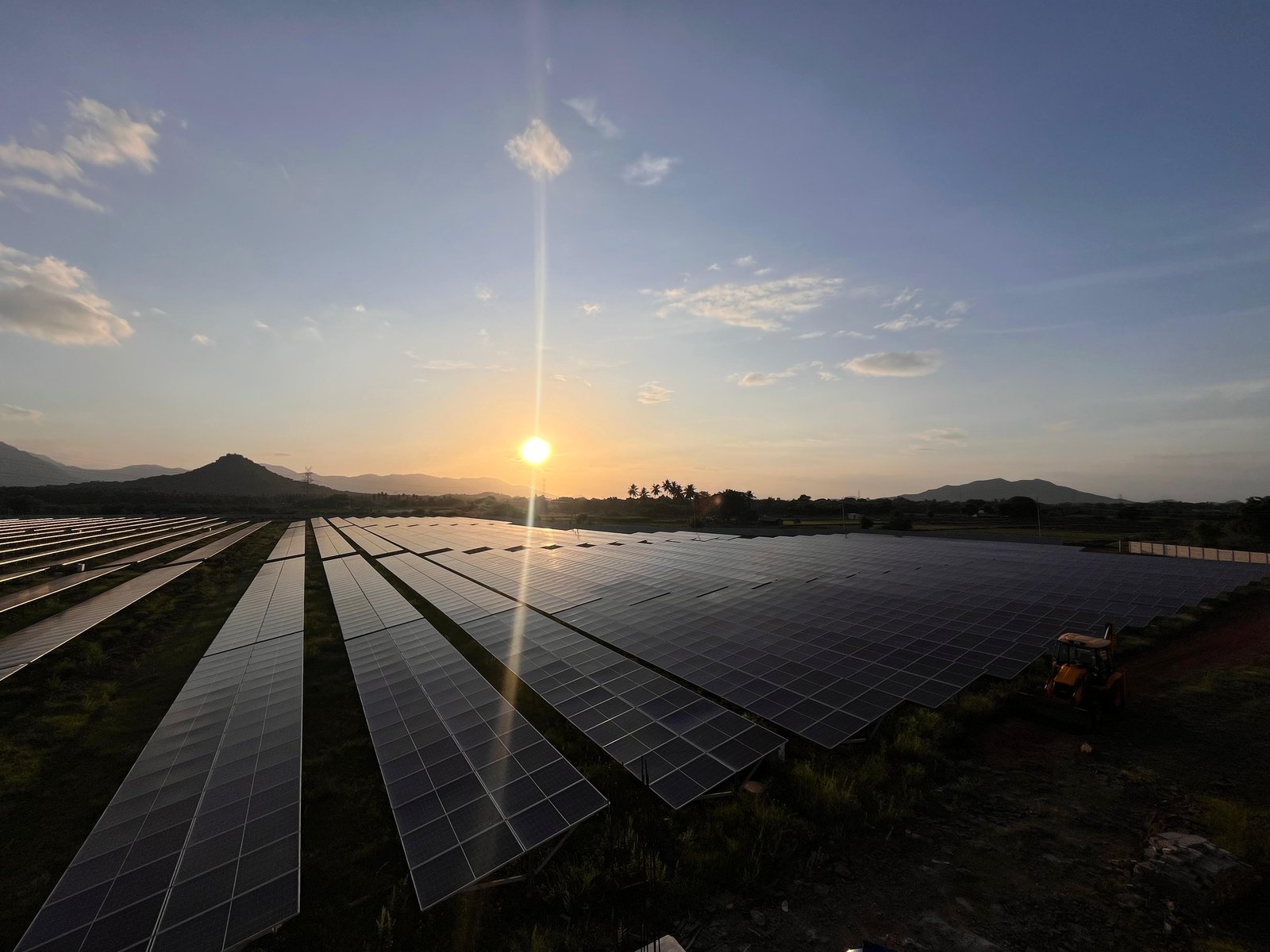 Nexsun solar plant sunrise
